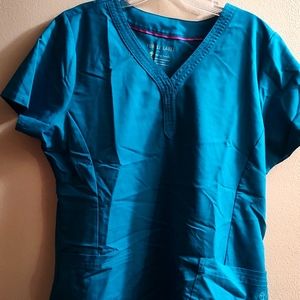 Green -Purple Label by Healing Hands Scrub Top size L